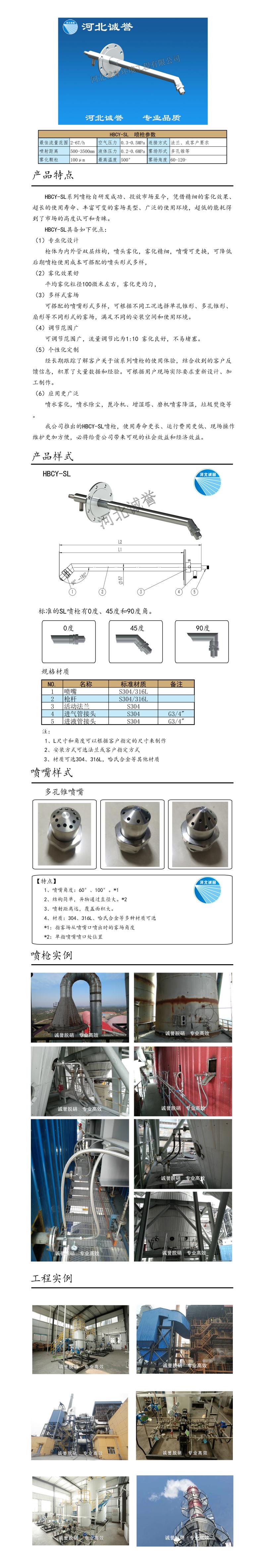 廢液噴槍、保護套、噴槍參數、材質尺寸、流量分布圖、扇形空心錐俯視圖介紹以及廢液噴槍霧化視頻展示和工程案例介紹